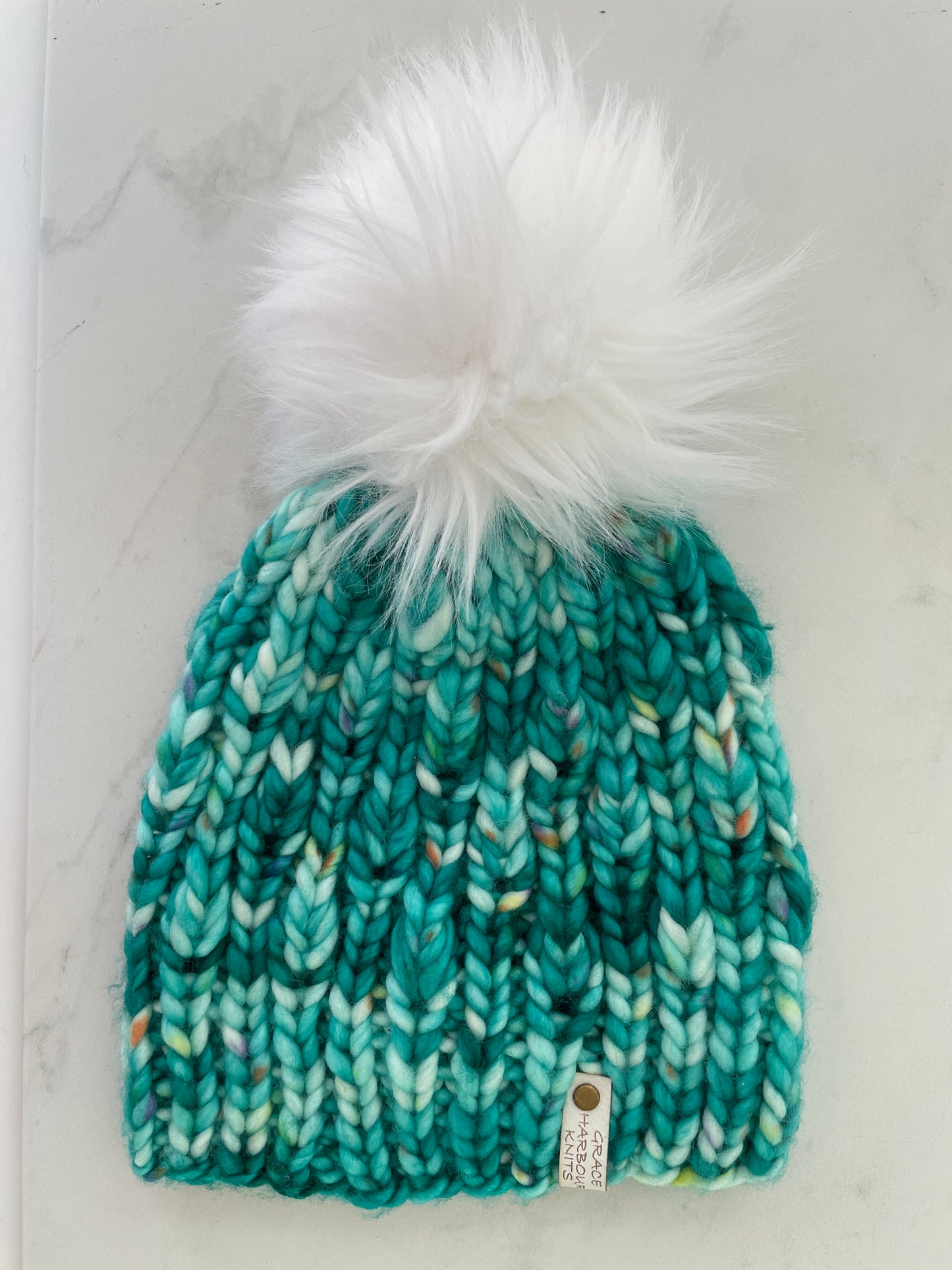 BACK TO NATURE BEANIE IN BALLOON WITH WHITE POM