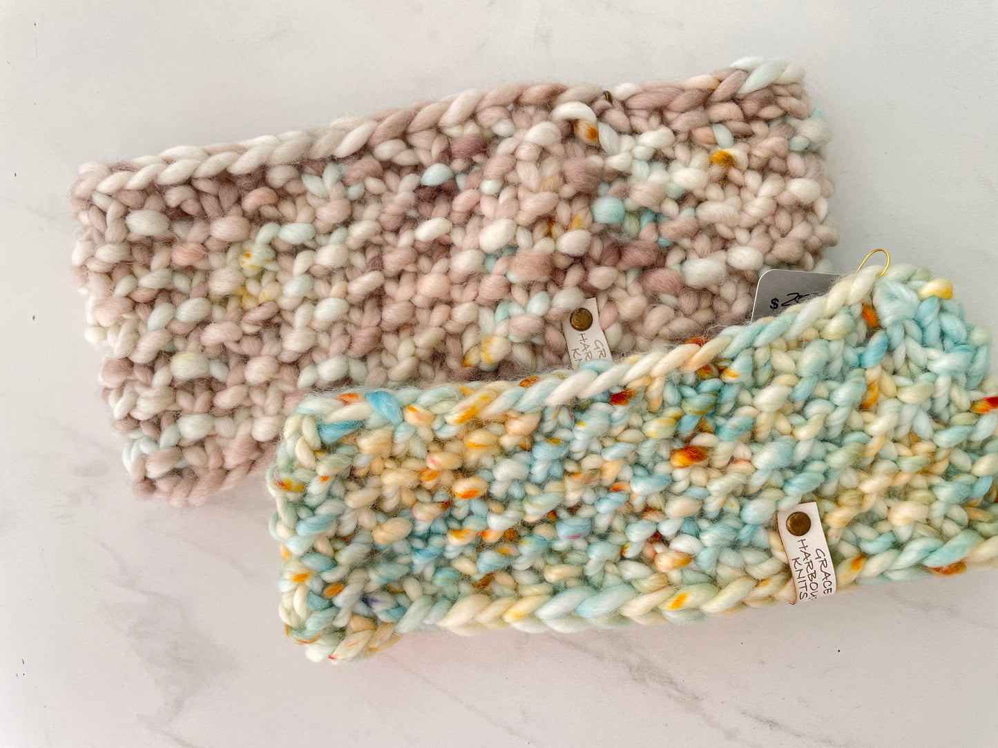 GRANITE HEADBAND- OOAK TAN AND PASTEL