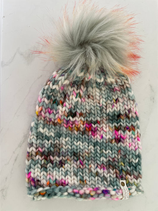 CURLY GIRL IN 'DECEMBER’ WITH SPARKY POM