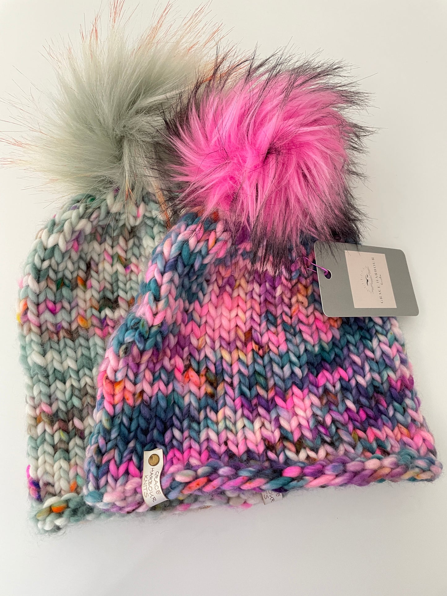 CURLY GIRL IN 'SILENT LUCIDITY' WITH SHOCKING PINK POM