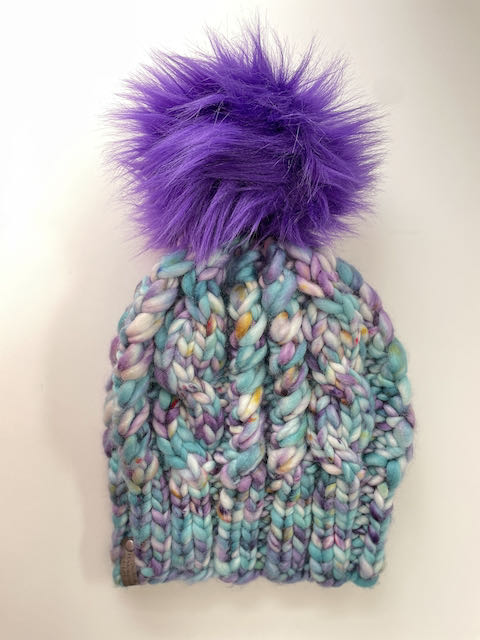 MARBLE MOUNTAIN IN SOLSTICE WITH PURPLE POM POM