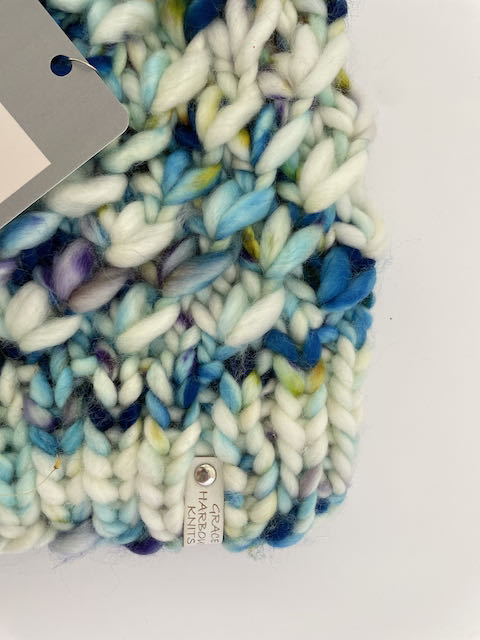 Crush Beanie in Jessamyn with Blue Pom