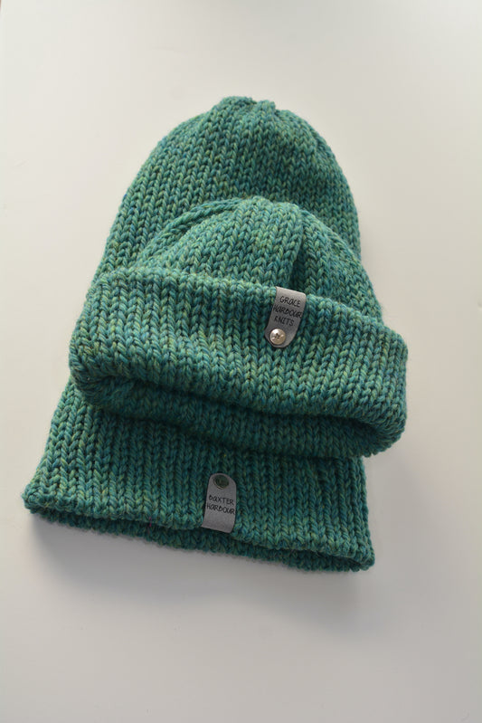 Em Beanie-all wool Eco Green Adult small/child