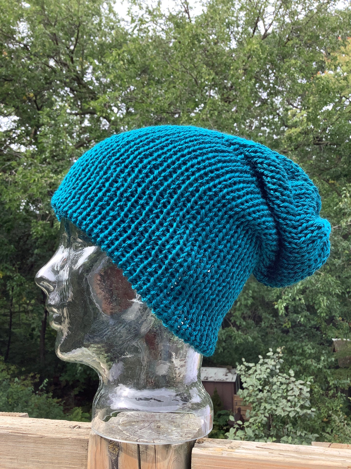 Em  Beanie Teal-acrylic