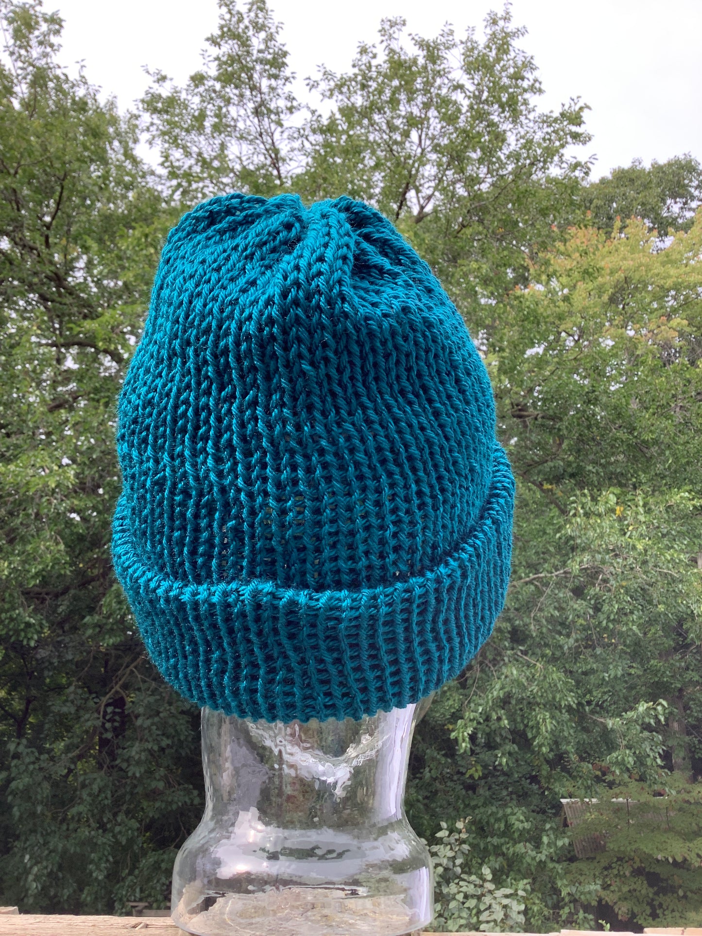 Em  Beanie Teal-acrylic