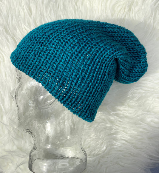 Em  Beanie Teal-acrylic