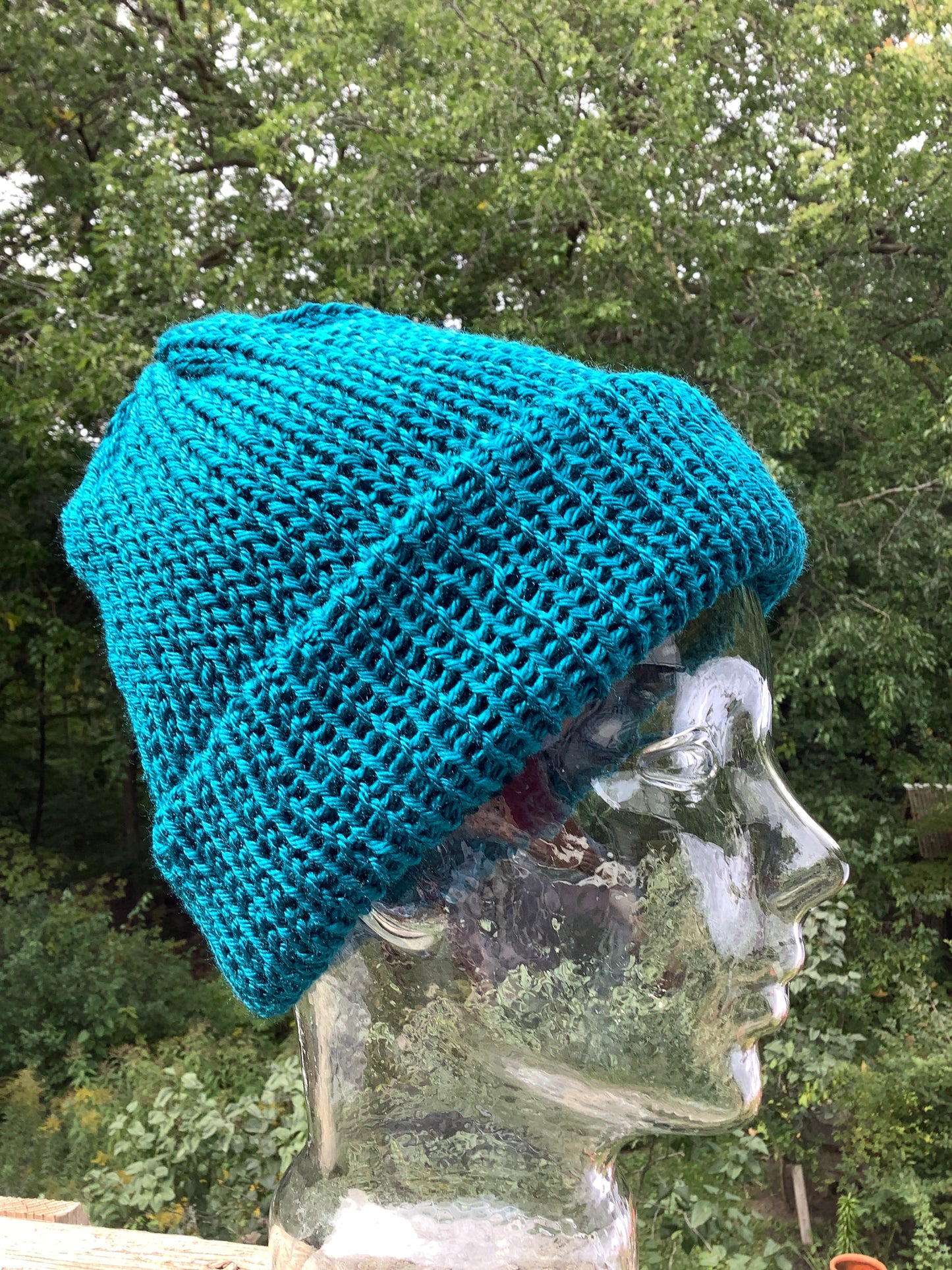 Em  Beanie Teal-acrylic