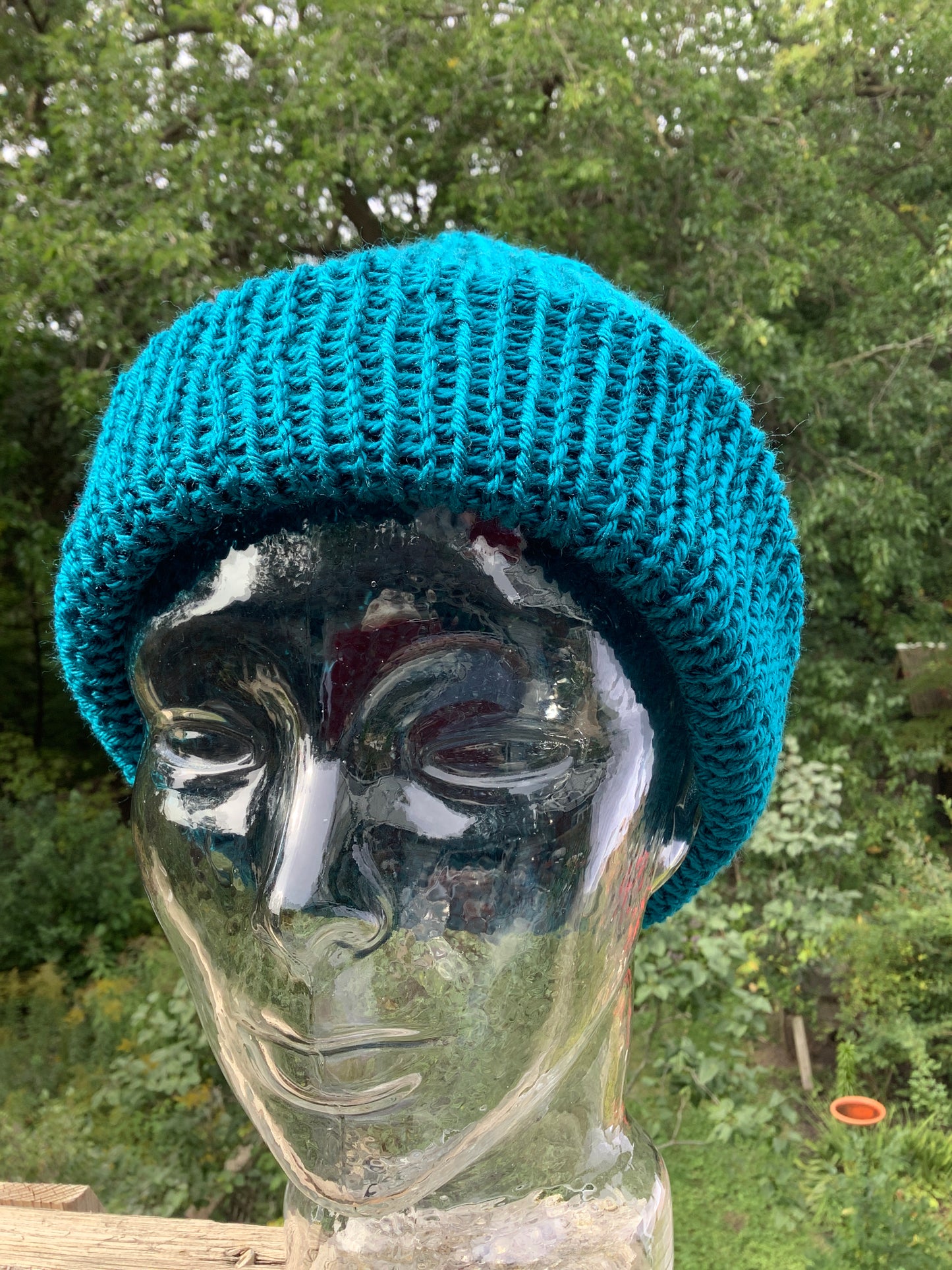 Em  Beanie Teal-acrylic